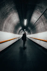 licht, kamera, fahrbahnoberfläche, grau, tunnel