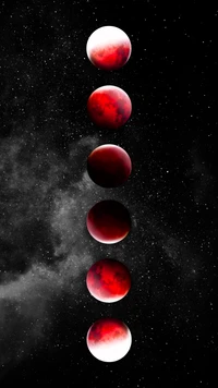 Cuerpos Celestiales: Un Baile de Planetas Rojos en la Inmensidad Cósmica