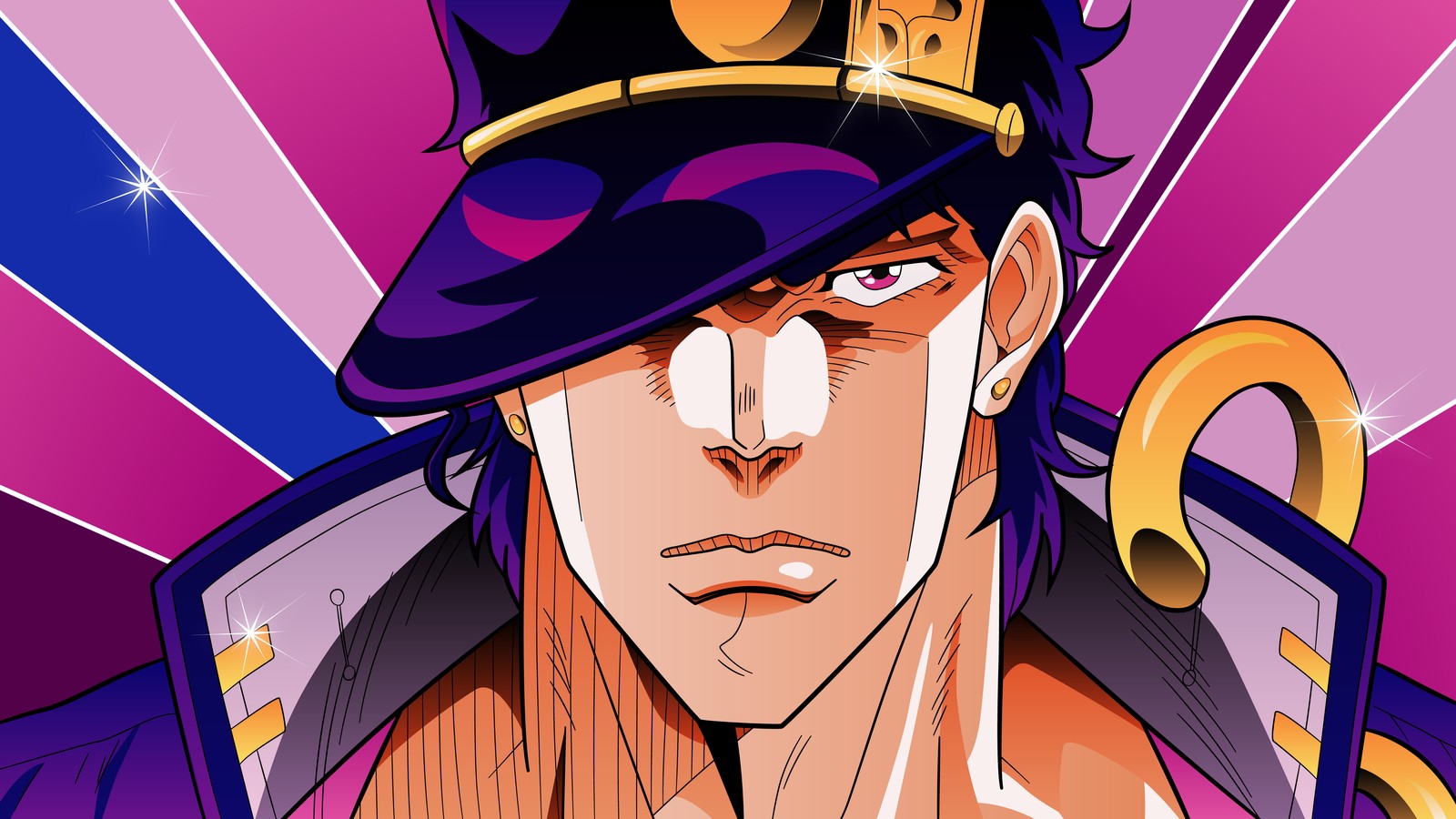 Lade jotaro kujo, jojos bizarre adventure, kunstwerk, 5k, 8k Hintergrund herunter