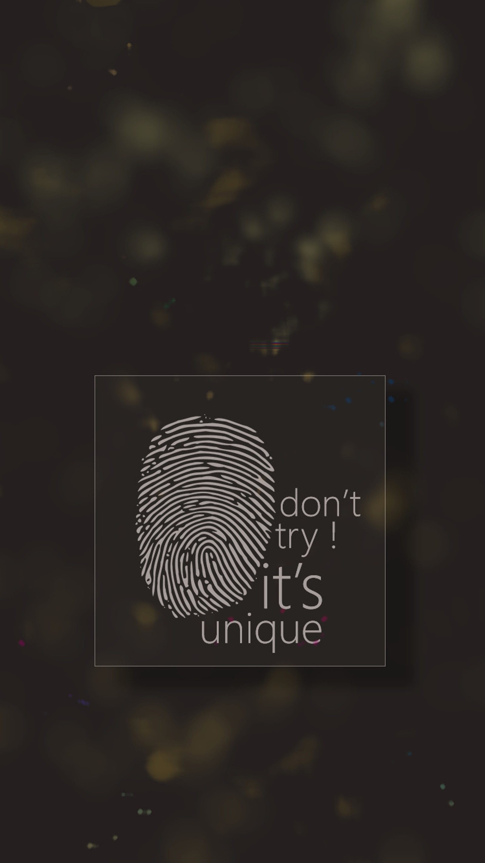 A close up of a fingerprint with a text that reads don't try it's (iphone 6s, original)