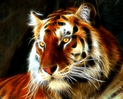 fractal, tiger