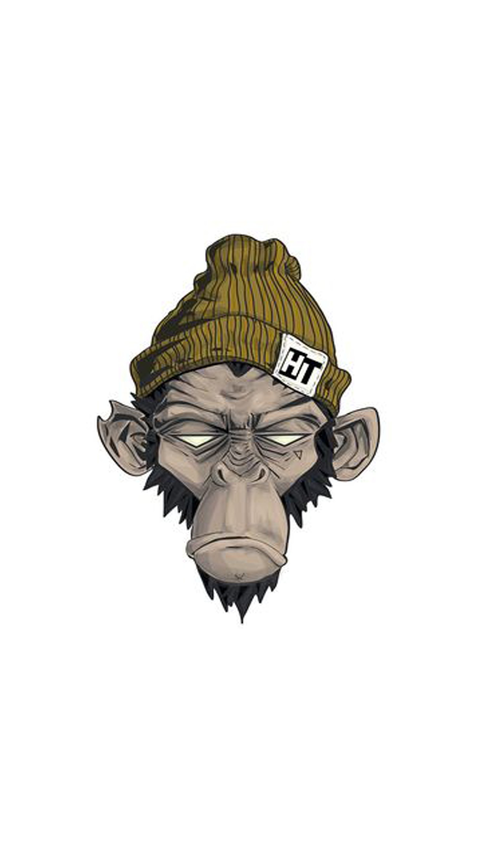 Téléchargez le fond d'écran singe, bape, chimpanzé, génial, tête