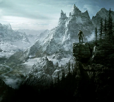 Paisagem épica de Skyrim: O poder de Fus Ro Dah