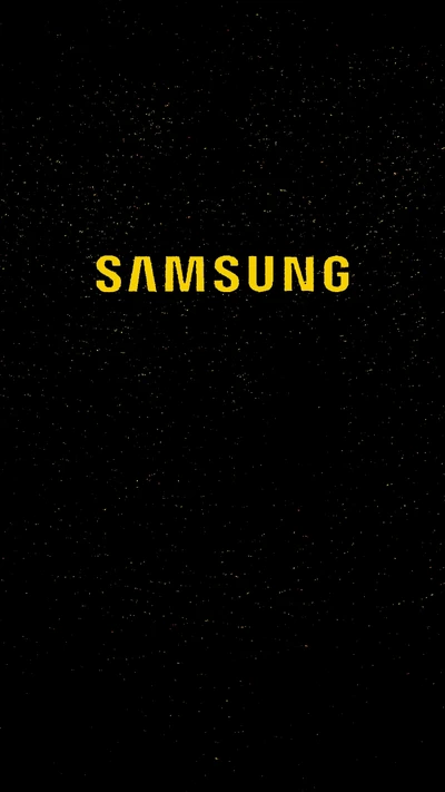 Abstract Gold on Black: Samsung Logo