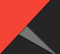 Geometric Harmony: Bold Triangles in Red, Gray, and Black.