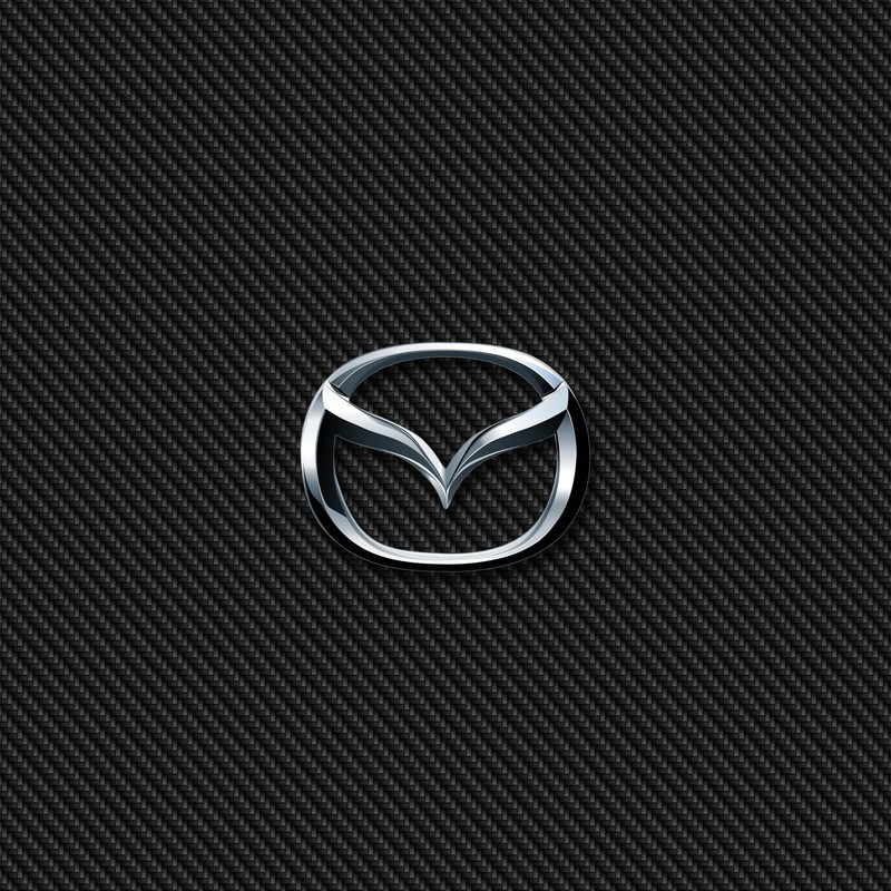 Логотип mazda на черном углеродном фоне (логотип, мазда, mazda)