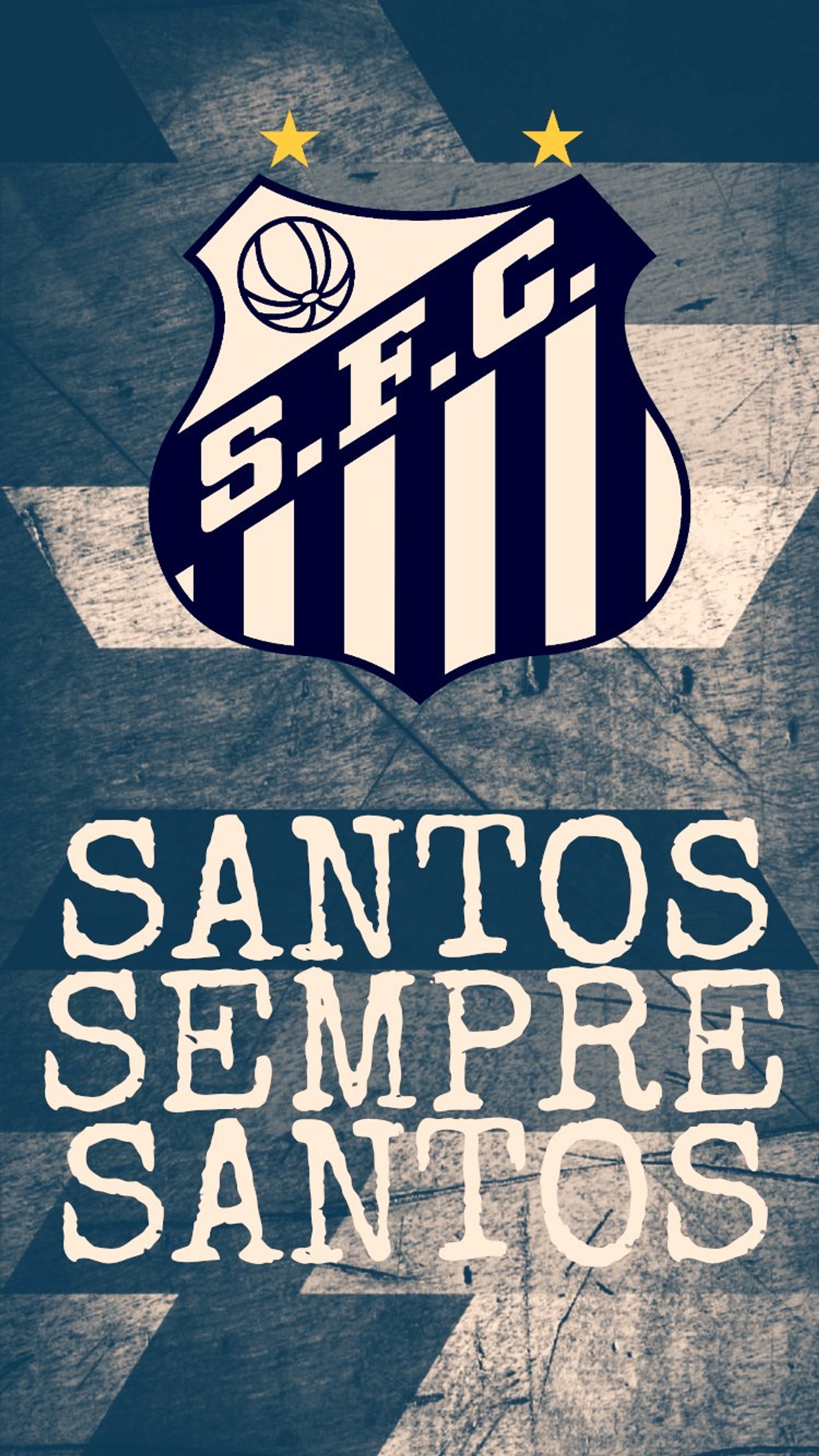 A close up of a soccer logo on a blue and white background (futebol, santos, santos futebol clube)