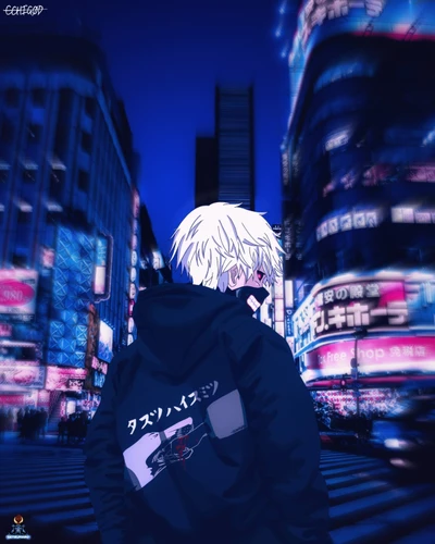 Kaneki Ken in a Neon Tokyo: Embracing Darkness