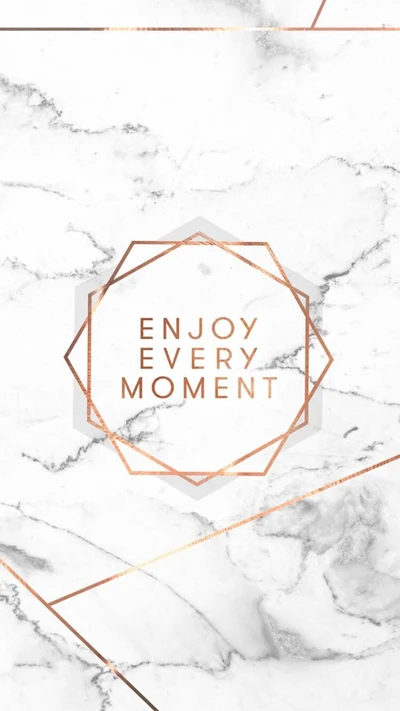 Enjoy Every Moment: A Marble-Inspired Design