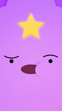 Playful Purple Character with a Star: Adventure Time Vibes