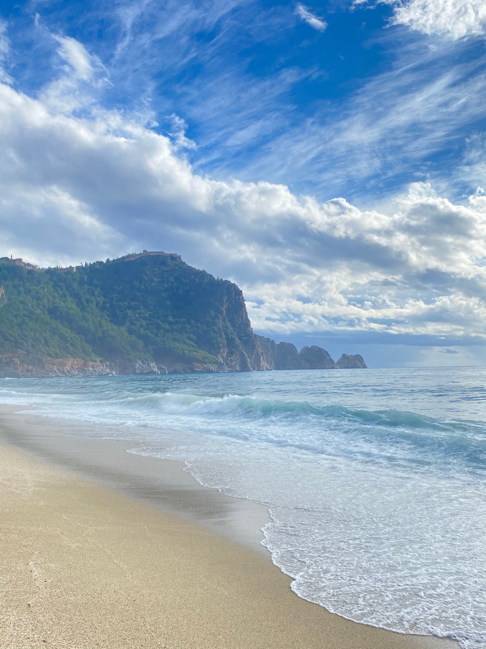 cloud, water, azure, beach, mountain wallpaper