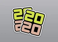 Colorful 2020 Stickers Inspired by Apple Design