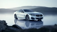 Sleek BMW 850i Coupe Reflecting on Serene Waters