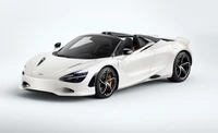 2023 McLaren 750S Spider en blanc - Fond d'écran 5K