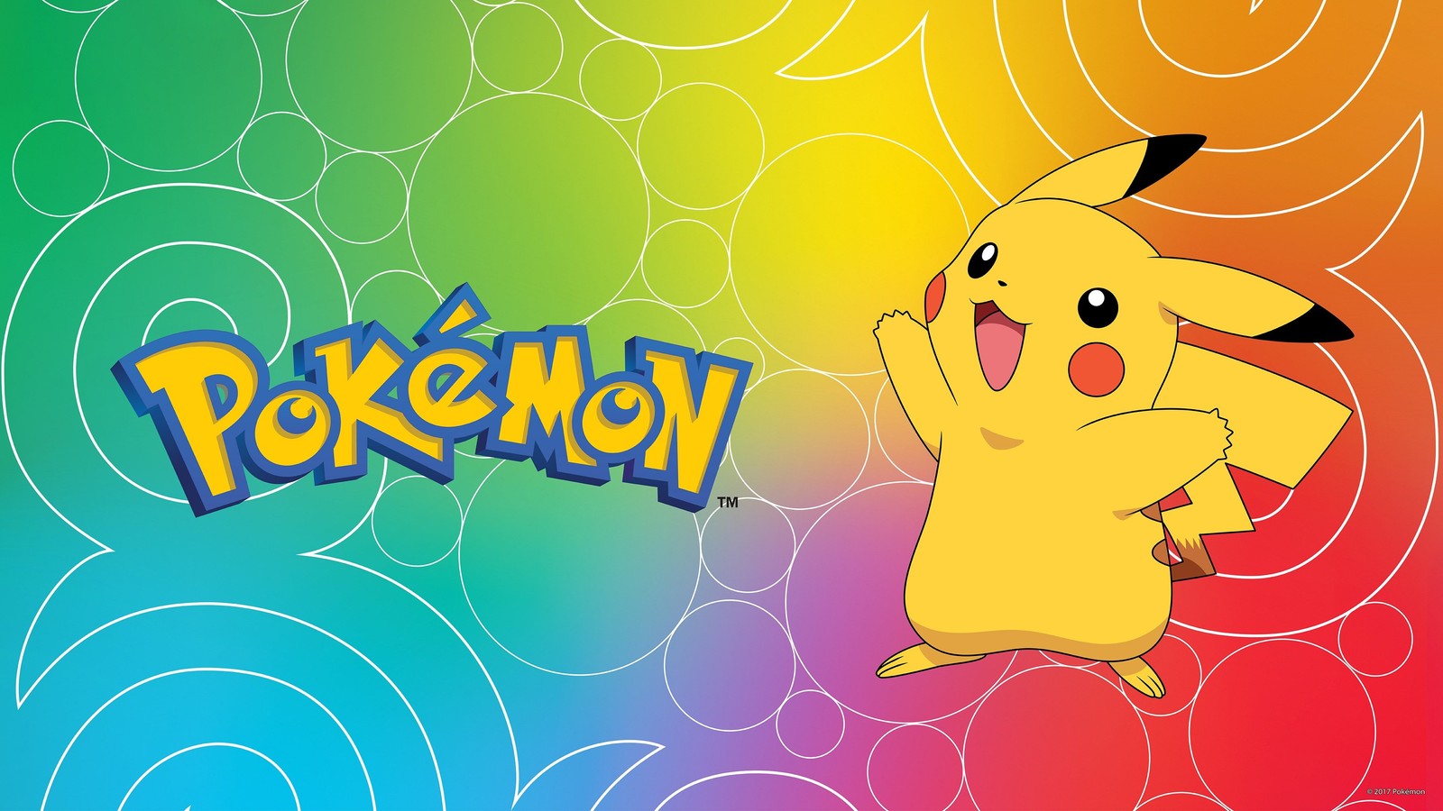 Download pokemon, pikachu, colorful background, anime, 4k wallpaper for free