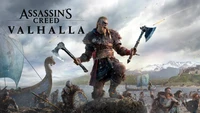 assassins creed valhalla, video game, eivor, viking, army wallpaper