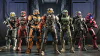 Espartanos heroicos prontos para a batalha no Halo Infinite Multijogador