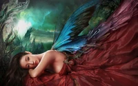 fairy, art, beauty, feather, wing wallpaper