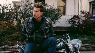 Austin Butler en tant que motard dans 'Les Motards