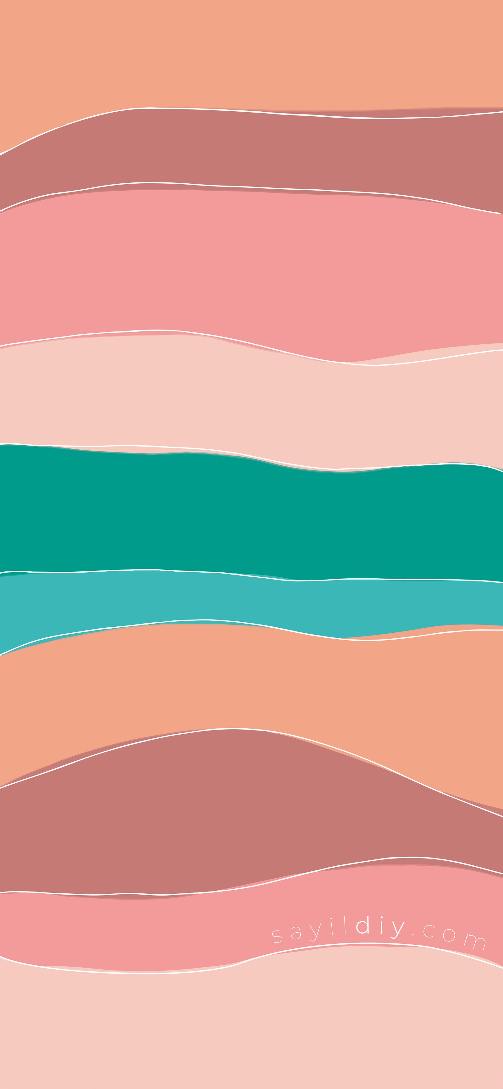 There is a picture of a colorful striped background with a wave (september, pink, art, magenta, painting)