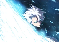 Dynamic illustration of a shinigami character wielding a powerful energy attack, set against a dramatic sky background.