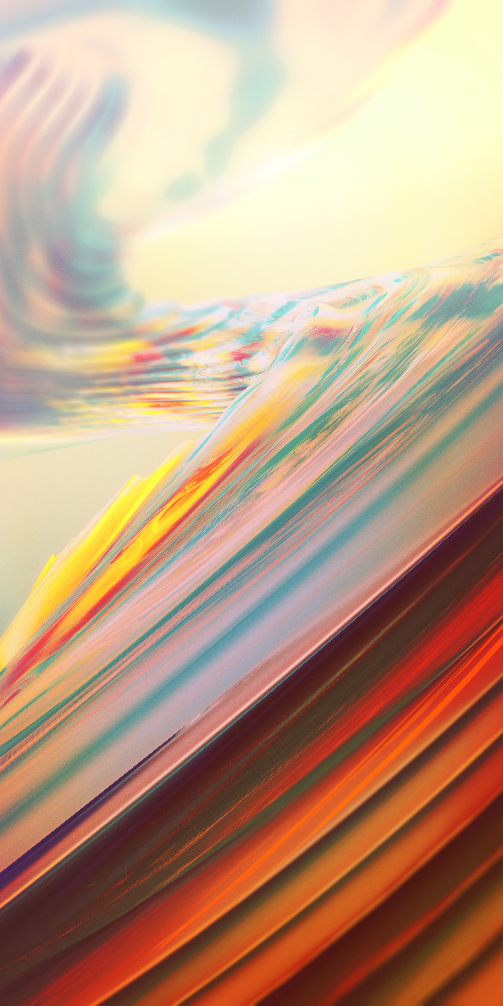 Abstract photograph of a colorful wave of paint on a white background (oneplus 5, oneplus, smartphone, android, colorfulness)