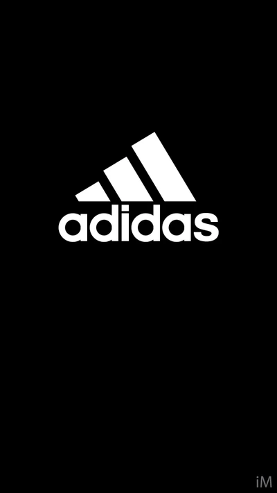 Logo de Adidas sobre fondo negro