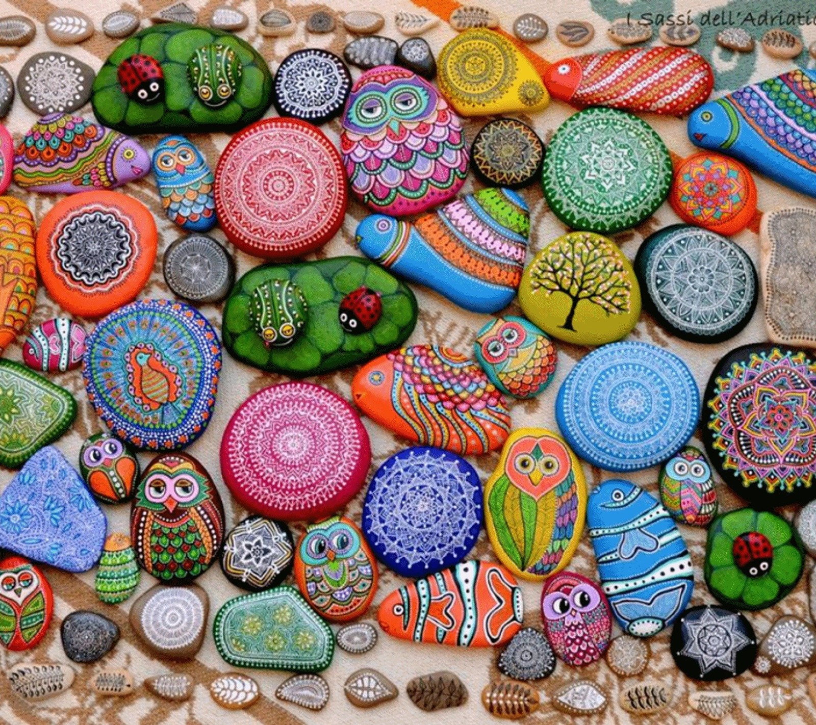 cool, painted, rocks wallpaper