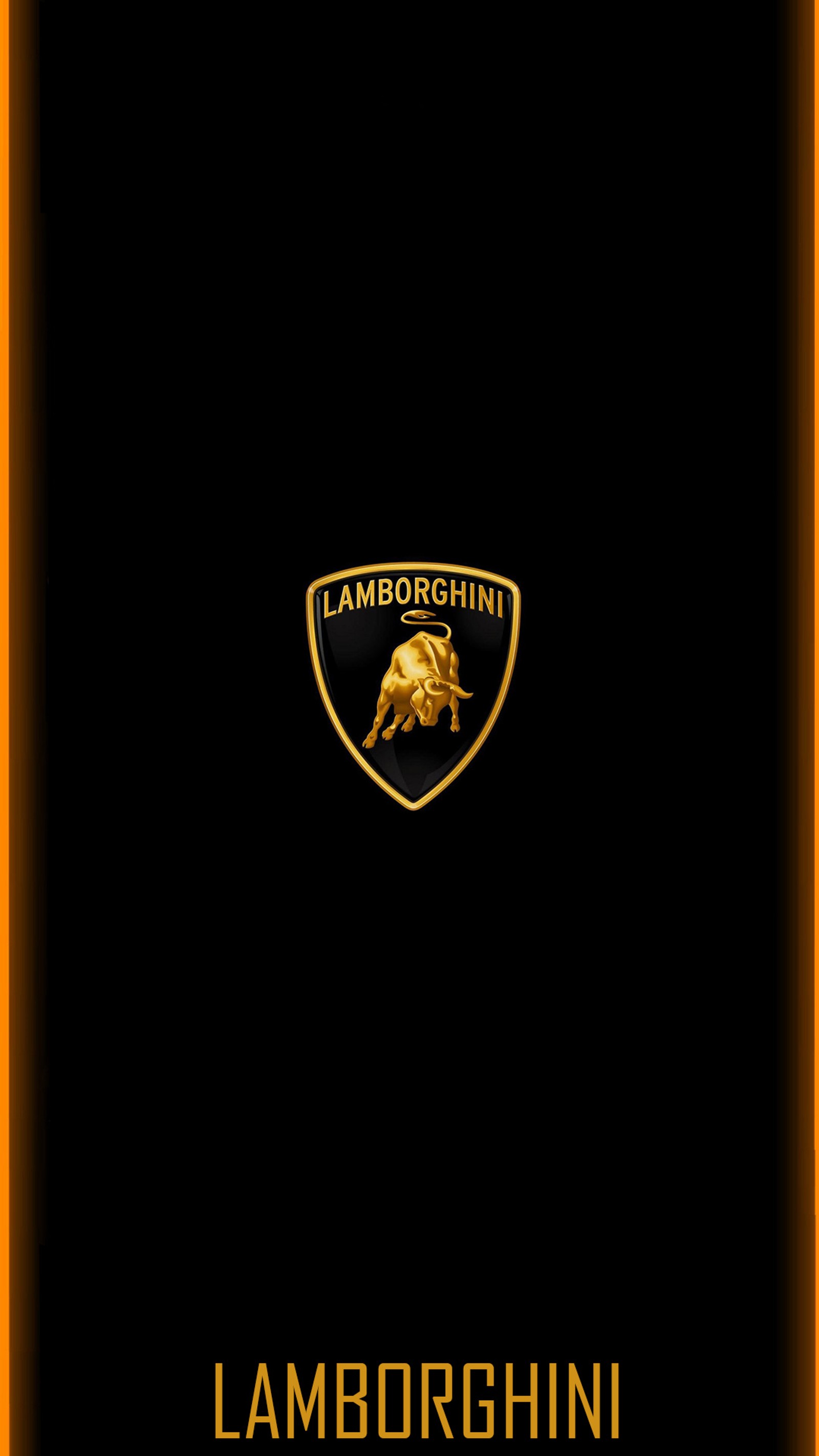 Nahaufnahme des lamborghini-logos auf schwarzem hintergrund (edgescreen, hd, hd hintergrundbild, lamborghini)