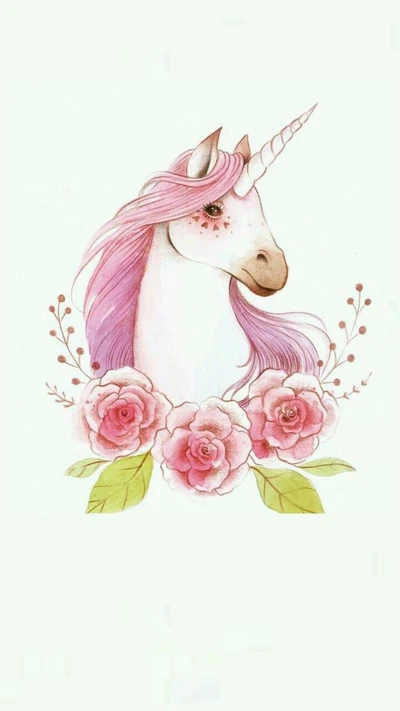 cute unicorn pink, amor