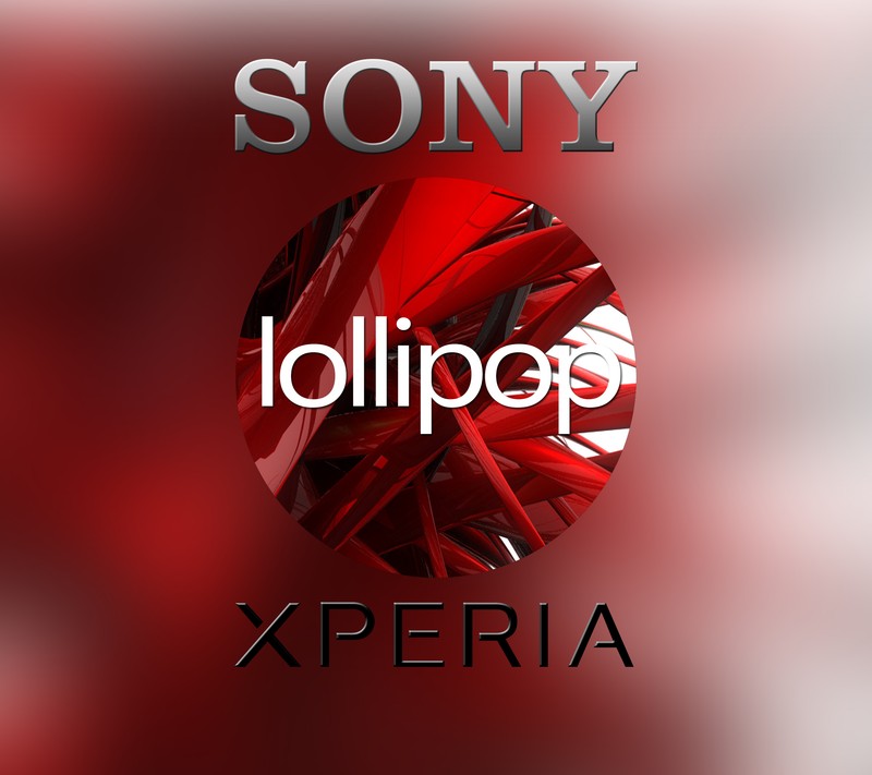 Логотип sony с надписью lollipop xperia (android, hd, леденец, красный, sony)