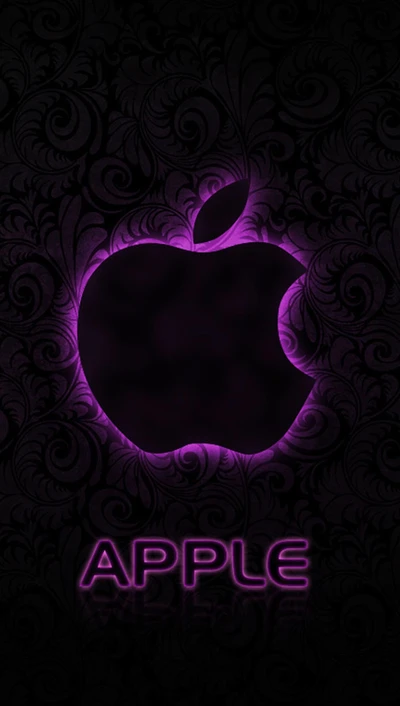 apple, logo, purple