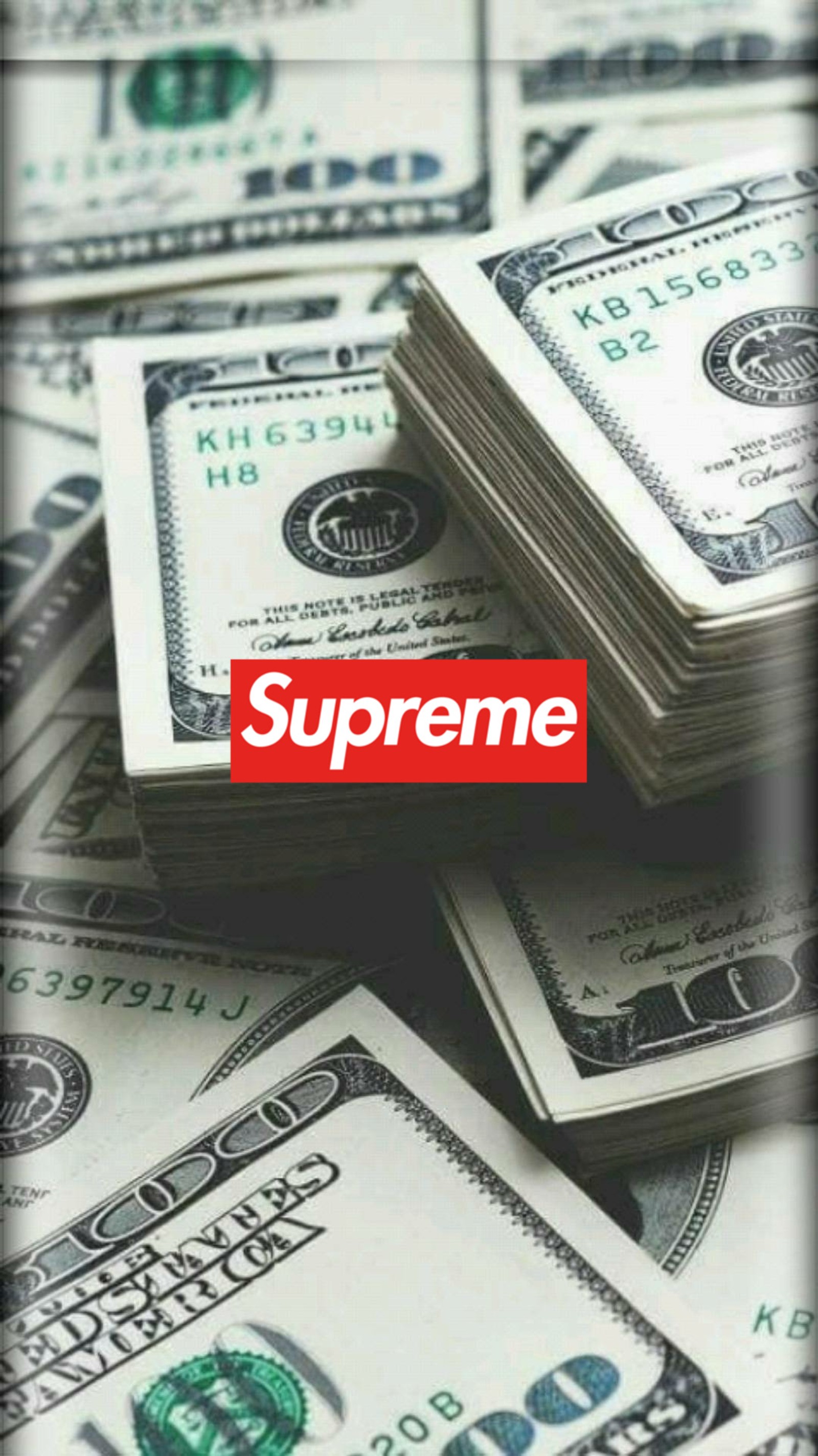 Funda supreme para iphone $ 1,000 (supreme, dinero)