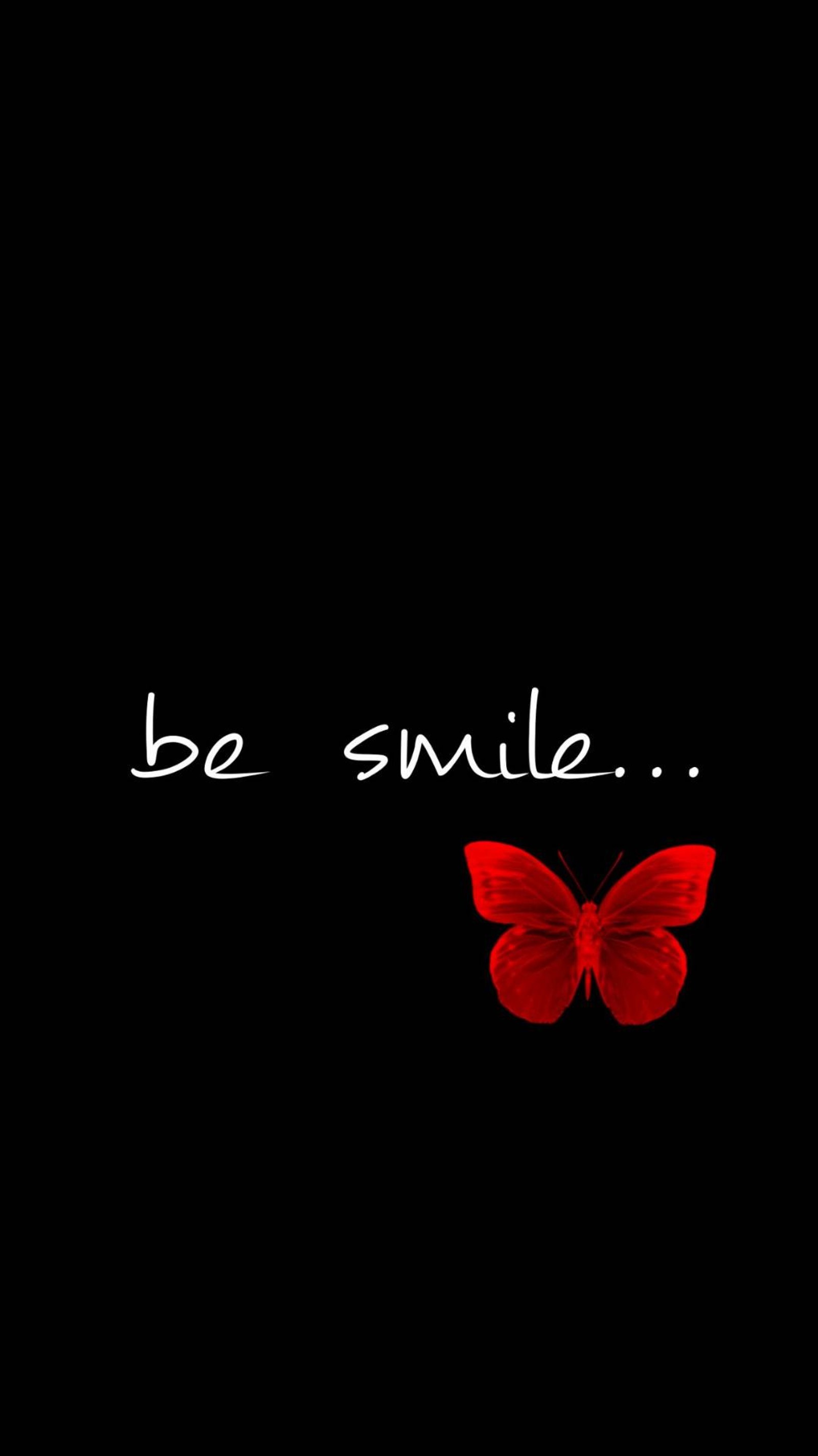 butterfly, smile wallpaper