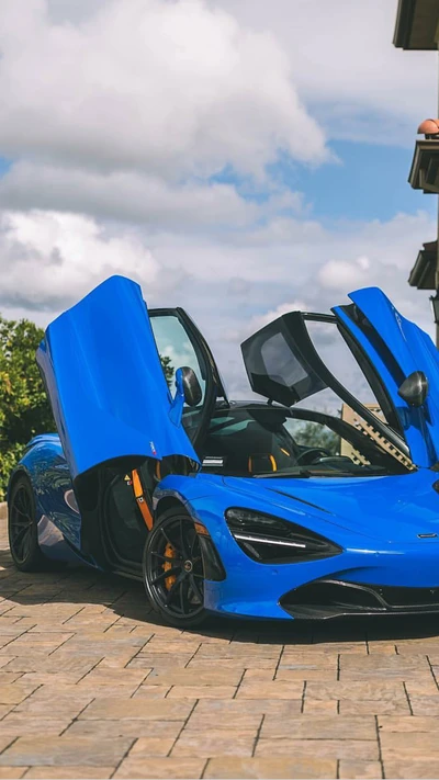 mclaren, 720s, blau, auto, hypercar