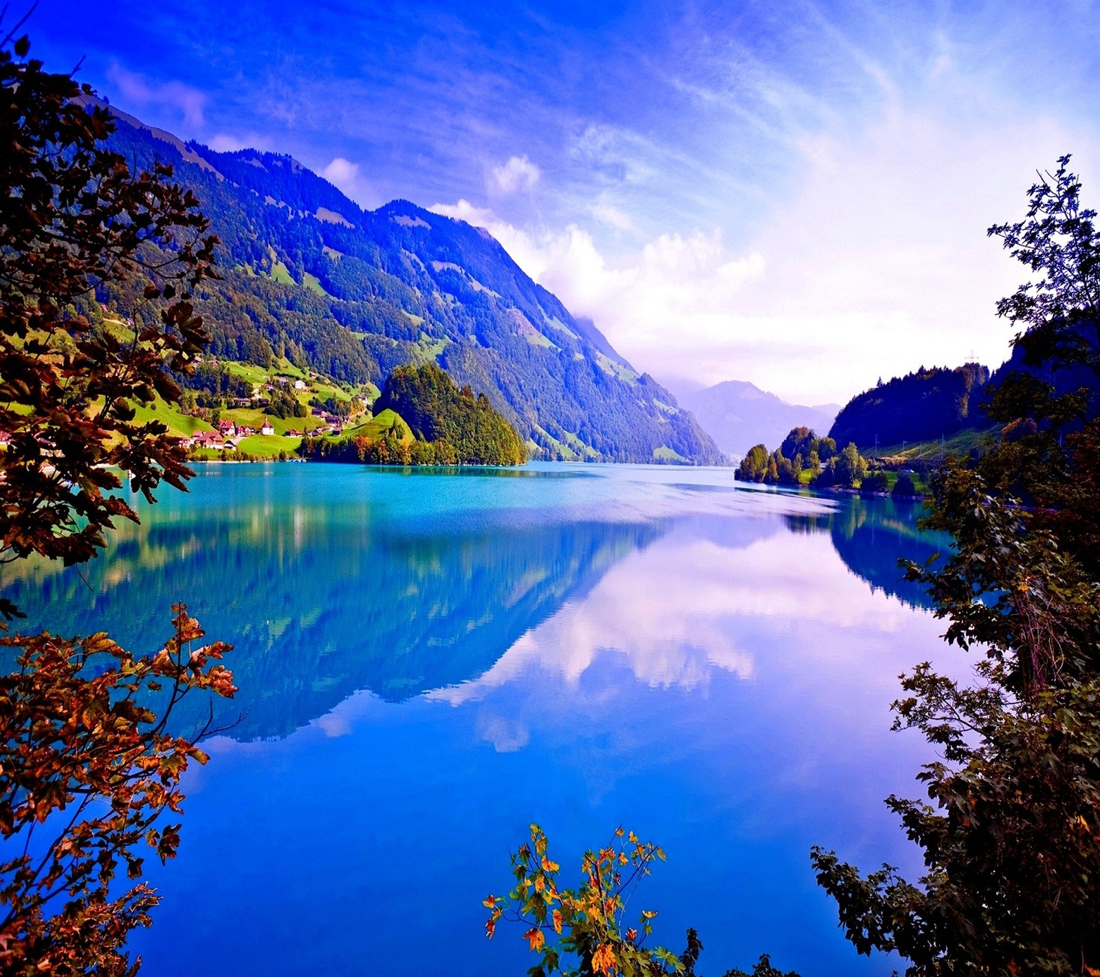 blue lake, nature wallpaper