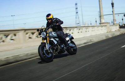 scrambler, ducati, race track, motorcycle, motorcycling