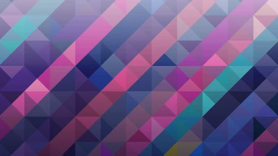 Symmetrical Triangle and Square Pattern in Purple and Magenta