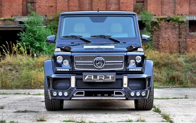 Mercedes-Benz G-Klasse mit ART-Tuning in einer industriellen Umgebung.