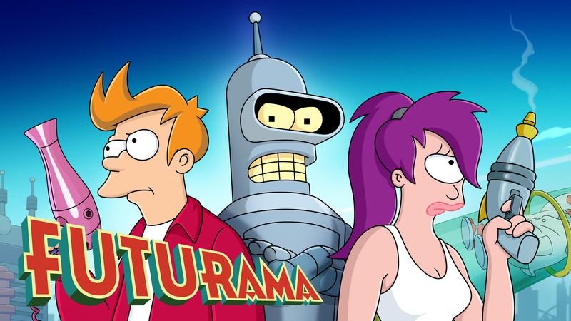 Футурама и его семья в анимационном фильме (футурама, futurama, постер, мультфильм, сериал)