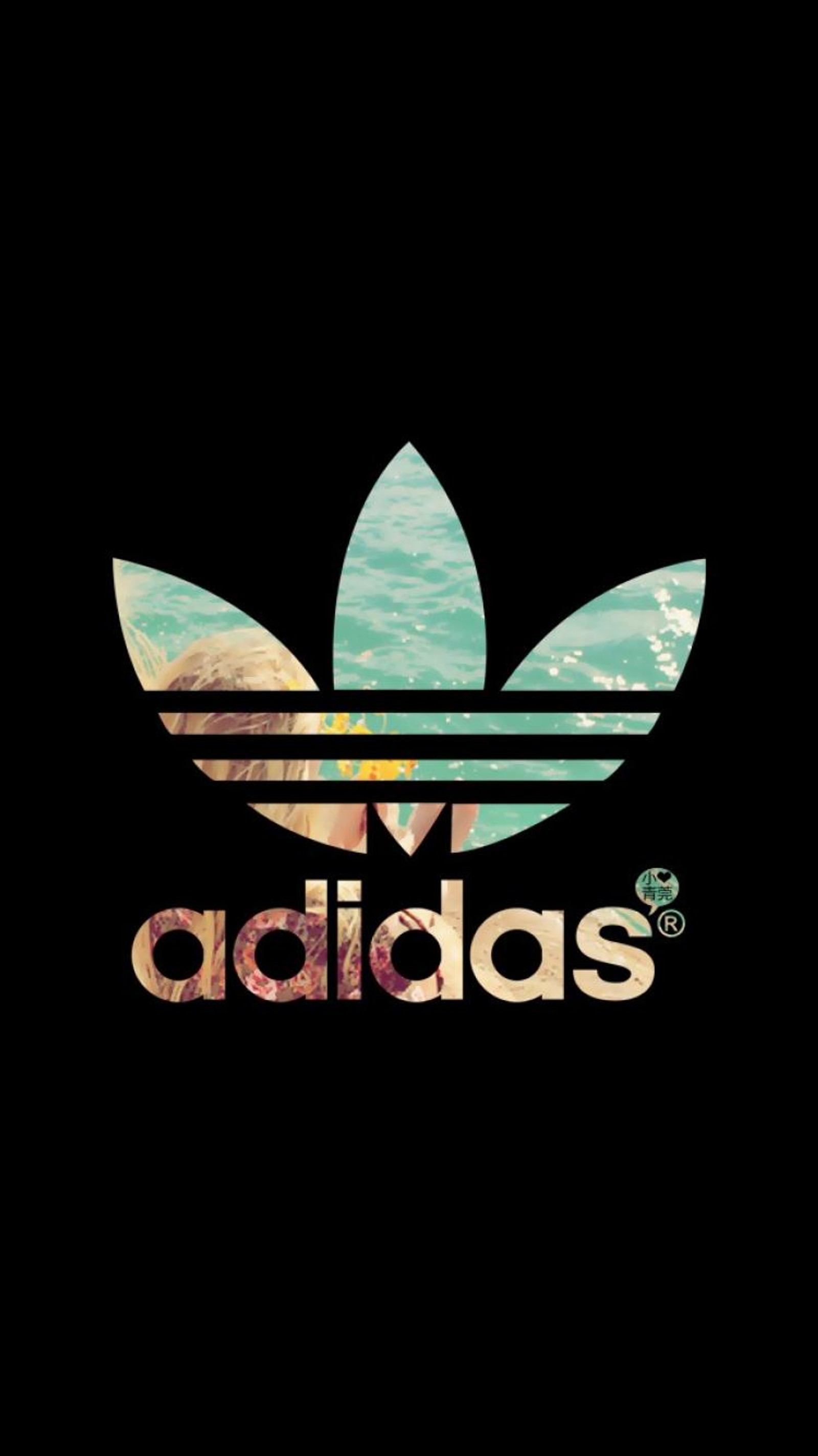 Lade adidas, schwarz, marke, kleidung, mode Hintergrund herunter