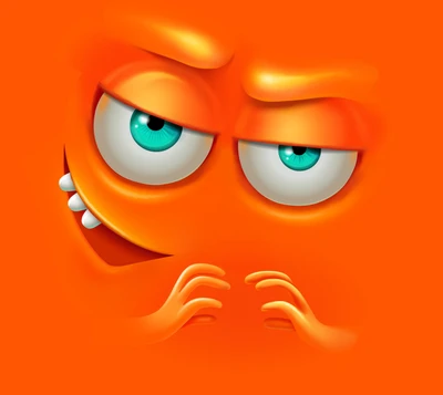 evil, expecting, face, orange