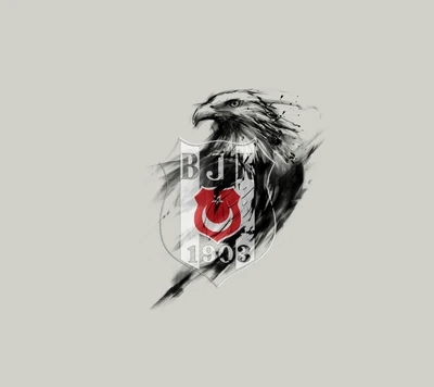 Besiktas Eagle Emblem in Dark Grey and Black