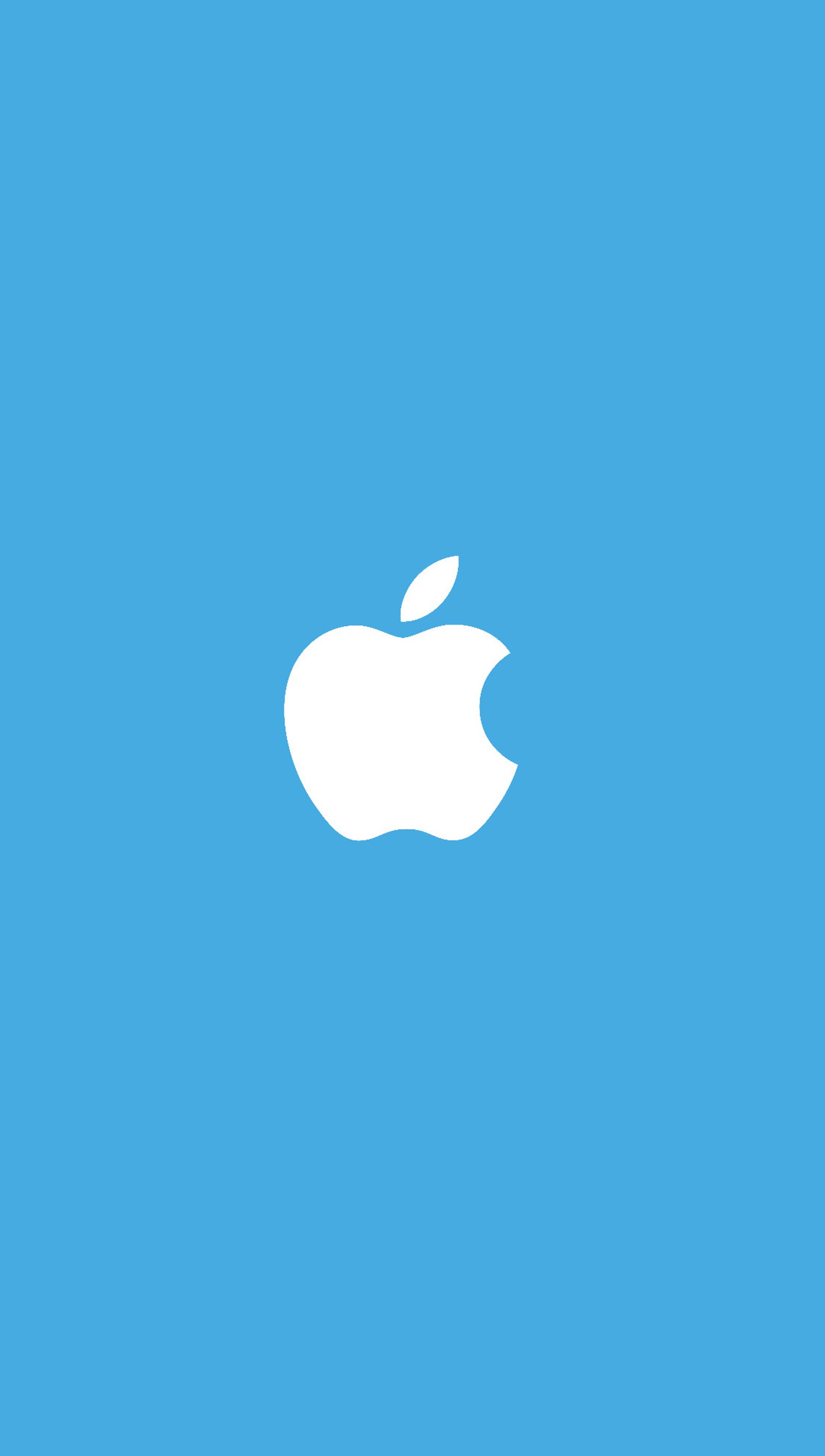 Il y a un logo apple blanc sur un fond bleu (28, 5c, pomme, arrière plan, iphone 5c)