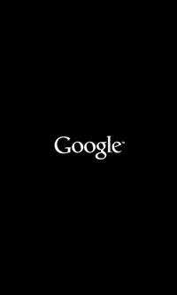 Google logo on a black background.