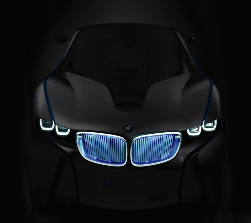 Bmw vision концепт-кар в темноте (машина, обои)