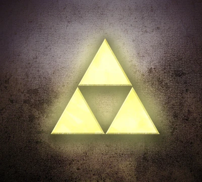 Símbolo dourado do Triforce de A Lenda de Zelda