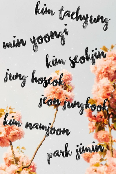 bts, bts members, bts names, flowers, kpop