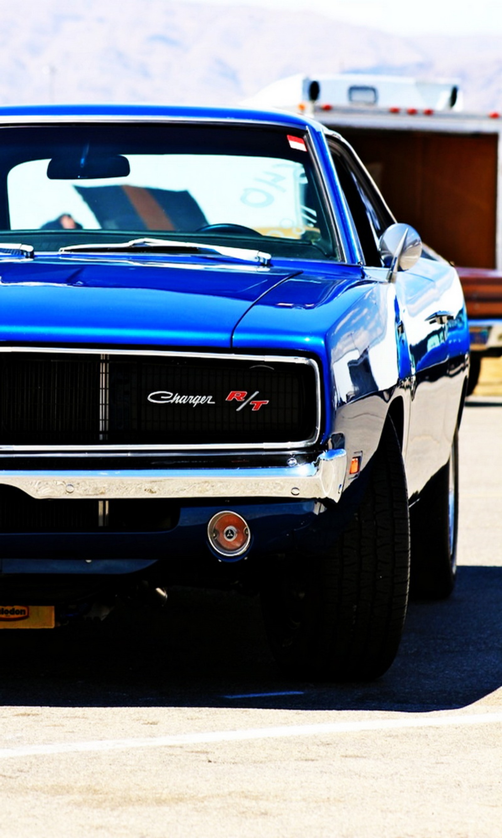 Lade blau, dodge charger, r t Hintergrund herunter