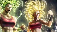 Dynamic Super Saiyan Transformation: Goku and Vegeta in Epic Battle